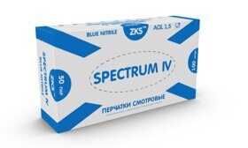 Перчатки ZKS™ нитриловые "Spectrum IV" голубые